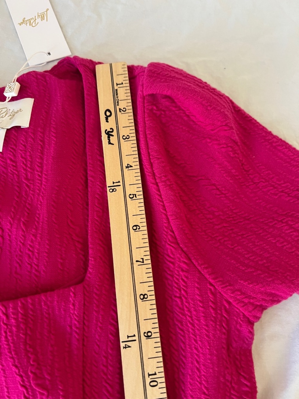 Lilly Pulitzer Brinley Stretch Shift Wavy Jacquard Mystique Pink Dress Size L - Picture 14 of 15